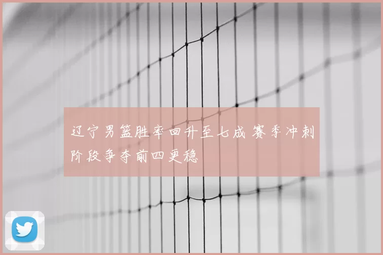 辽宁男篮胜率回升至七成 赛季冲刺阶段争夺前四更稳